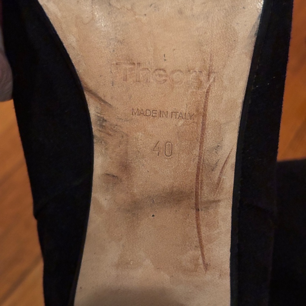 Theory Block Heel Bootie In Suede - image 7